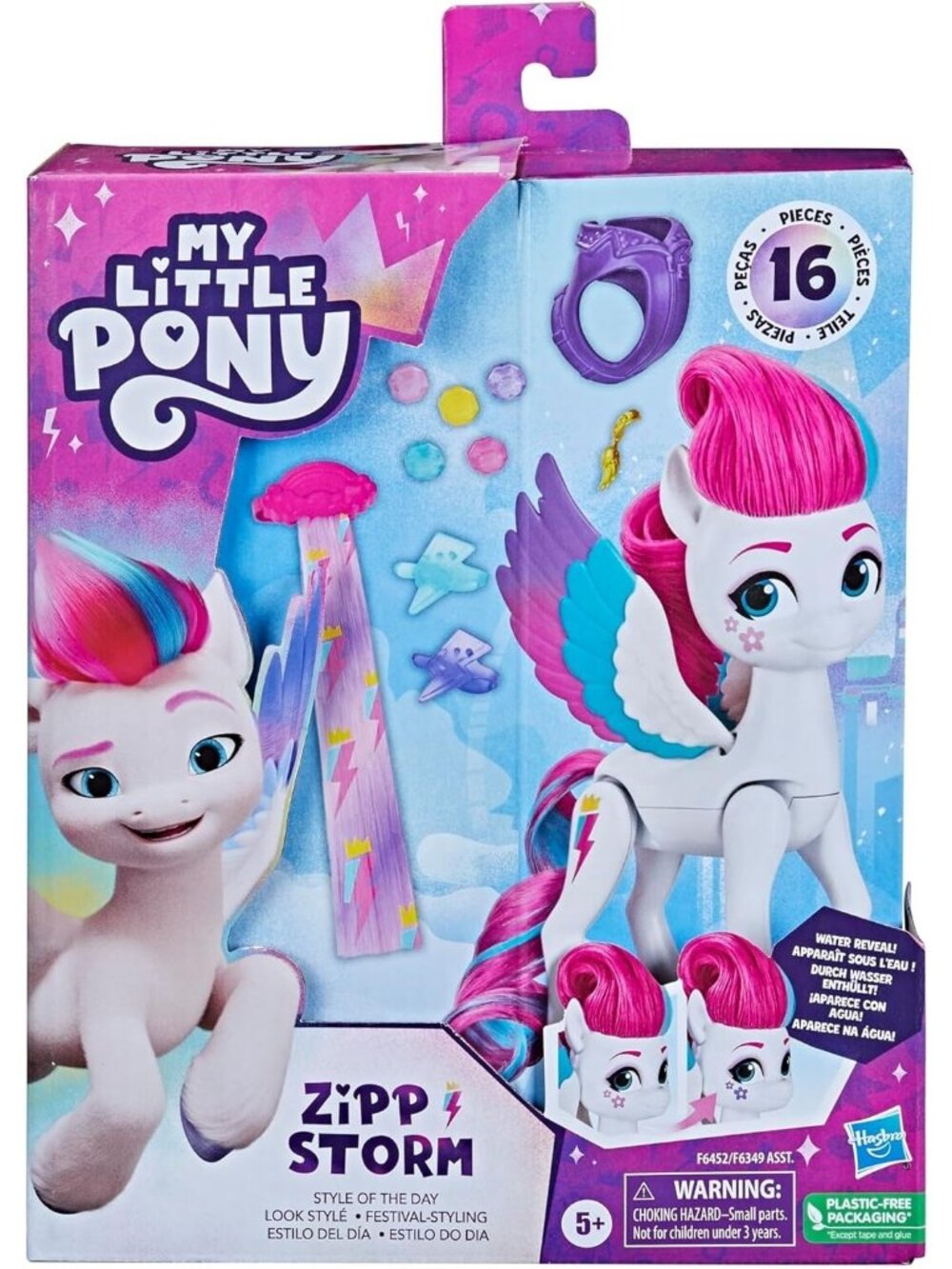 My Little Pony Toys Zipp Storm Style of The Day 5-Inch Hair Styling Dolls New